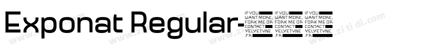 Exponat Regular字体转换